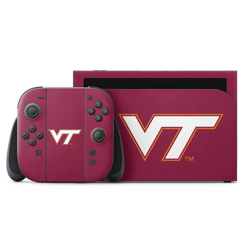 Virginia Tech University Maroon Nintendo Switch 2 (2025) with Joy-Con Skin